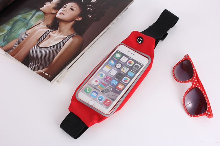 Multi-functional transparent window touch screen waist bag for sports, fitness and mountaineering detail image 5