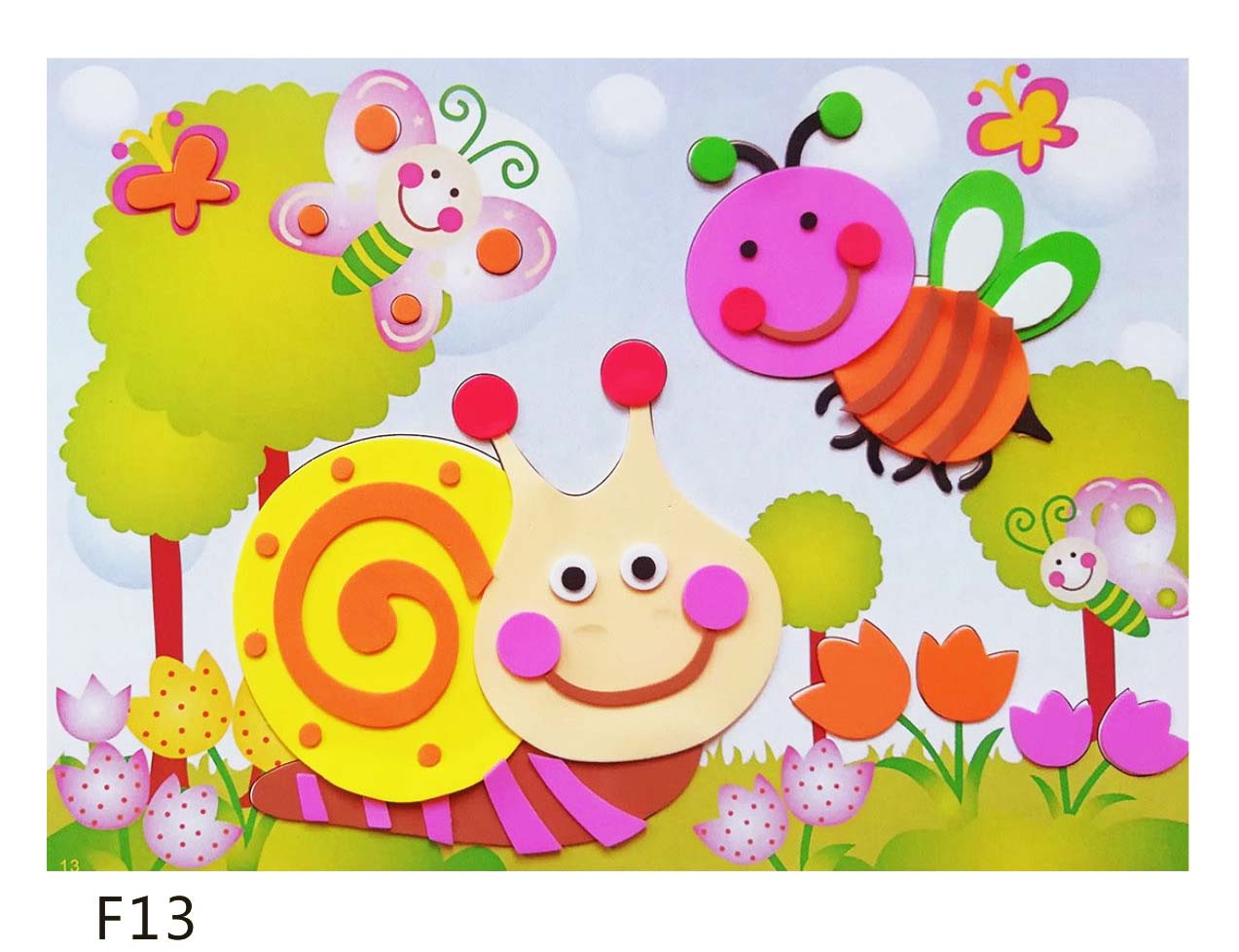 批发儿童手工贴海底鱼贴画卡通动物贴纸定制详情图10