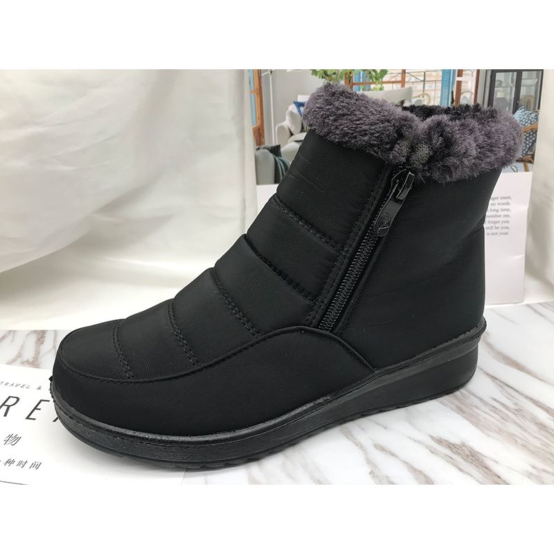冬季2021新款女士棉鞋保暖舒适合脚休闲细腻轻便加绒加厚高筒户外防水防滑潮流百搭雪地靴10