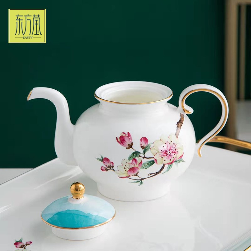 陶瓷咖啡具陶瓷水具茶具骨瓷咖啡具新中式茶具茶咖具杯具套装家用茶杯复古轻奢详情图7