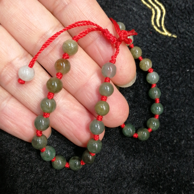 天然翡翠缅甸玉珠宝玉石儿童手链