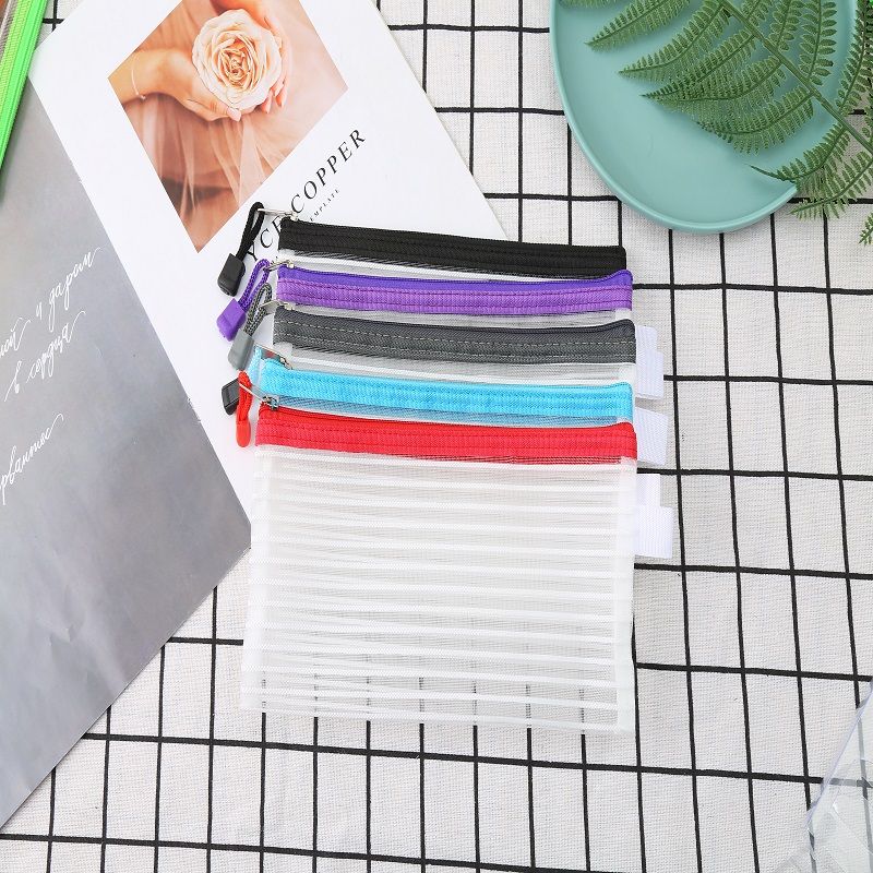 文件袋/拉边袋卡通/文件袋学生可爱/海歌资料册/网纱补习袋产品图