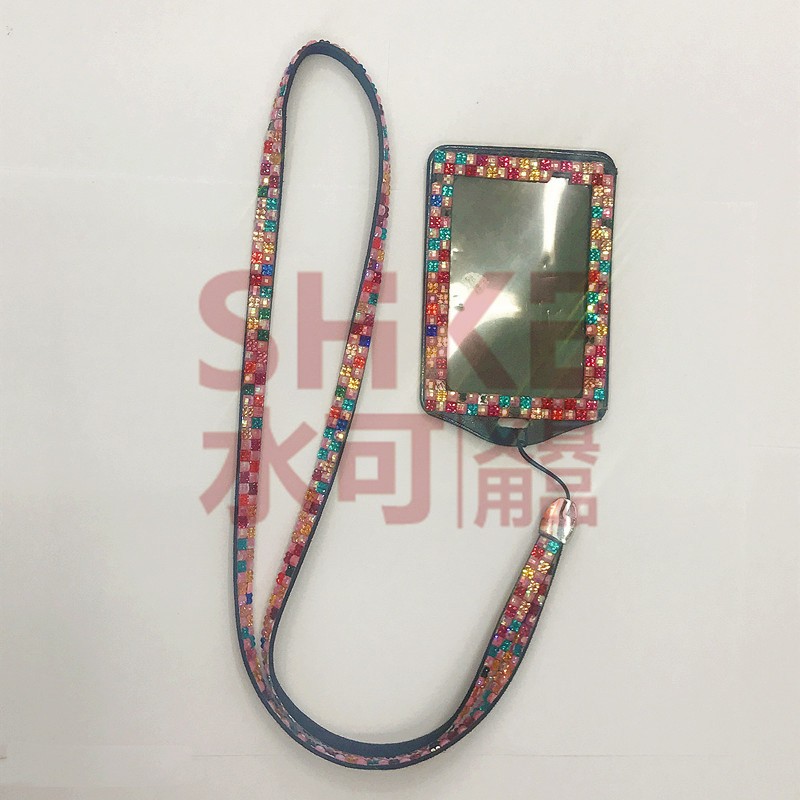 韩风时尚点钻手机绳+点钻皮卡长带钻挂绳证件带手机挂绳展会胸卡挂绳详情图1