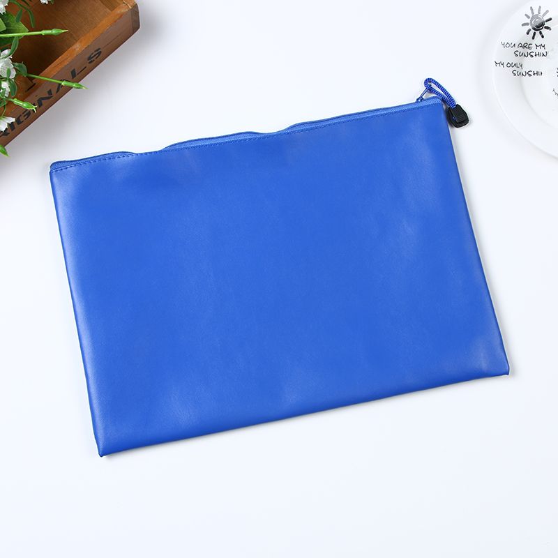 PU皮质票据袋收纳袋文具包直供亚马逊色来样定做印刷LOGO