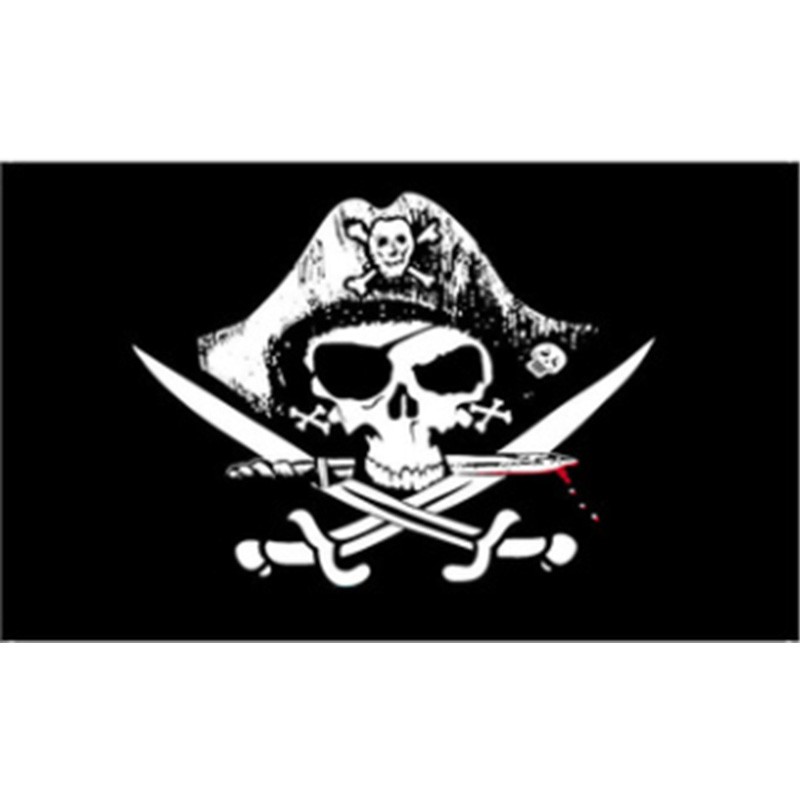 骷髅头海盗旗户外节日广告旗子90*150万圣节旗帜定制详情图2