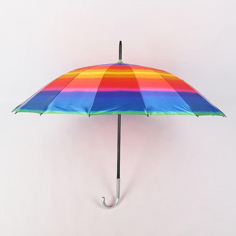 色丁布16k雨伞长柄伞详情图2