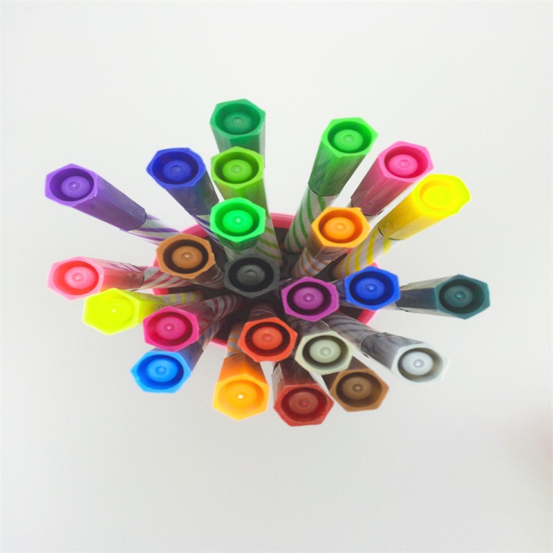 涂写顺畅随意绘画轻松水洗色彩鲜艳水彩笔可水洗清洗方便可晕染软头笔尖优质纤维笔尖详情图2