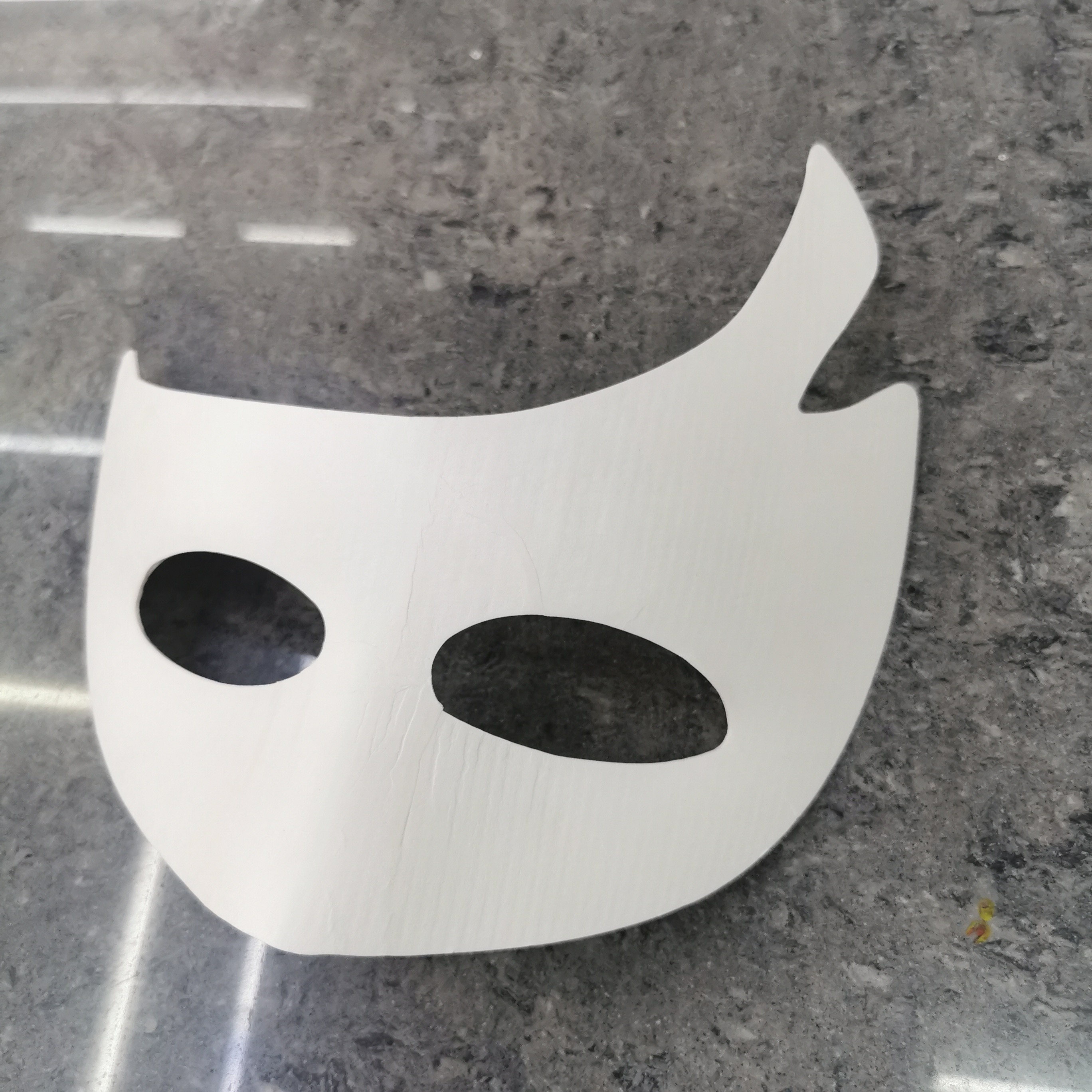 一次性纸浆面具DIY创作个性手工绘画面具单角面具绘画玩具详情图1