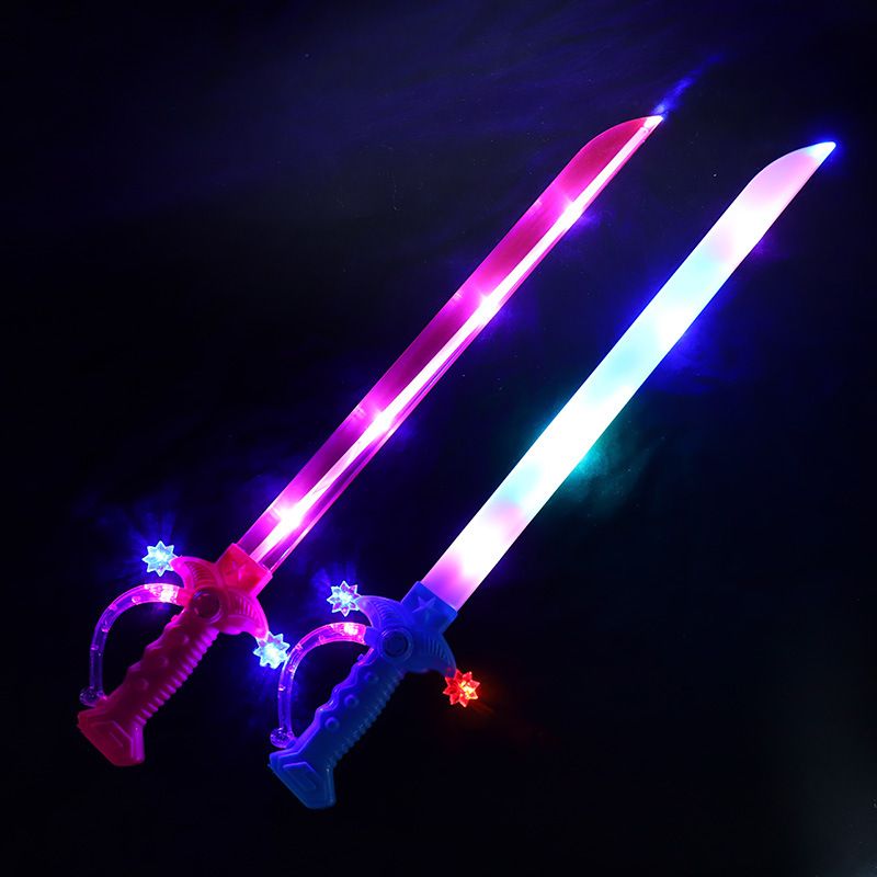 LED发光实色剑  闪光音乐刀剑 儿童乐园公园玩具