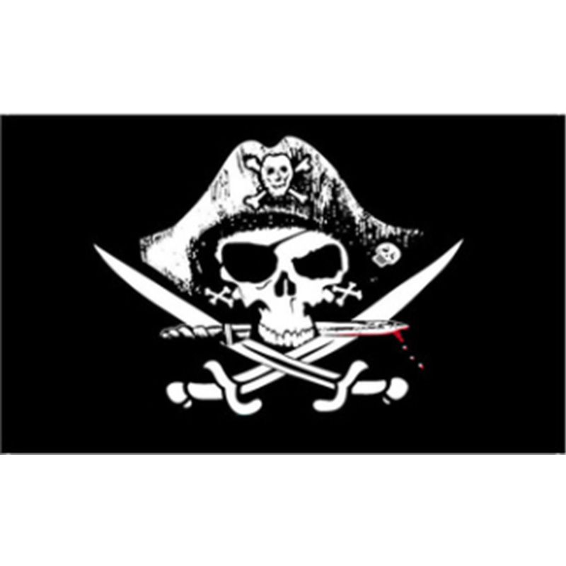 骷髅头海盗旗户外节日广告旗子90*150万圣节旗帜定制