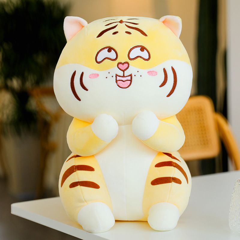 45CM tiger plush toy, cute doll, tiger figurine, plush pillow details Picture