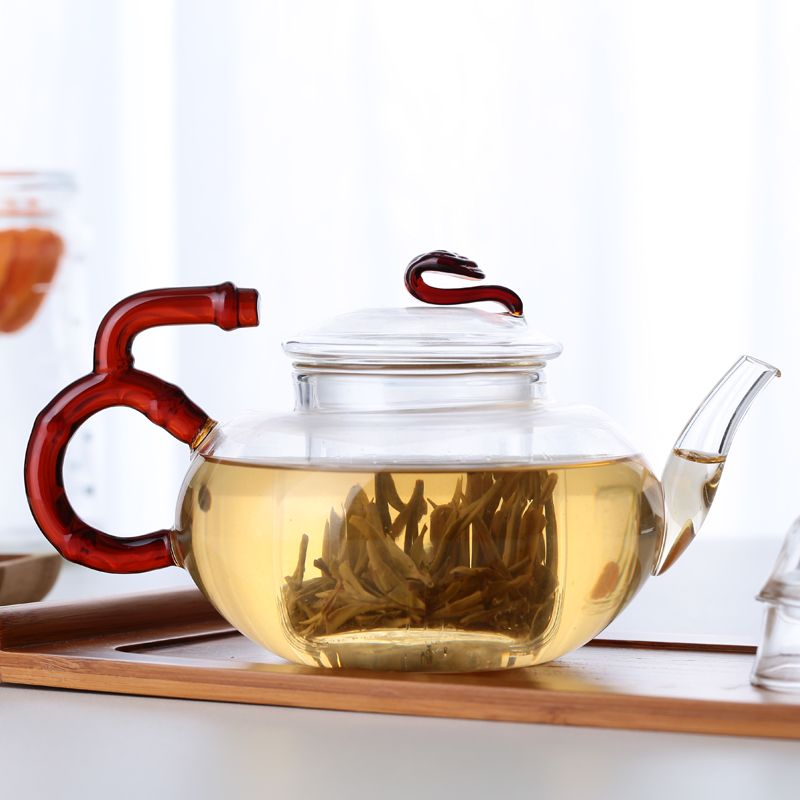 Wholesale Ruyi teapots, high borosilicate heat-resistant glass teapots, flower teapots and Gongfu tea sets details Picture