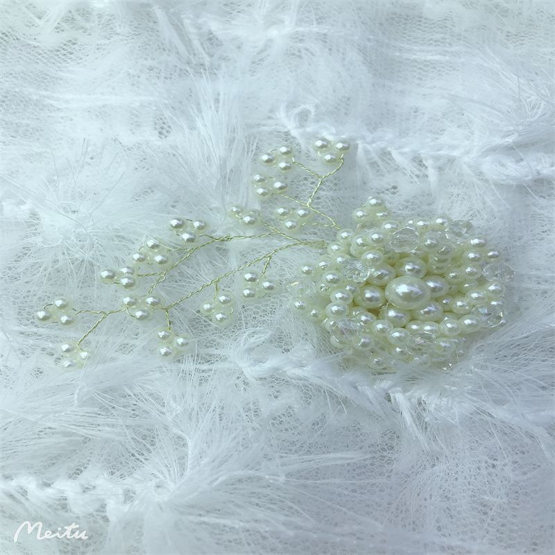 Purple Cherry Blossom Language hand-woven pearl crystal with twisted copper wire crystal pearl Application Scenario