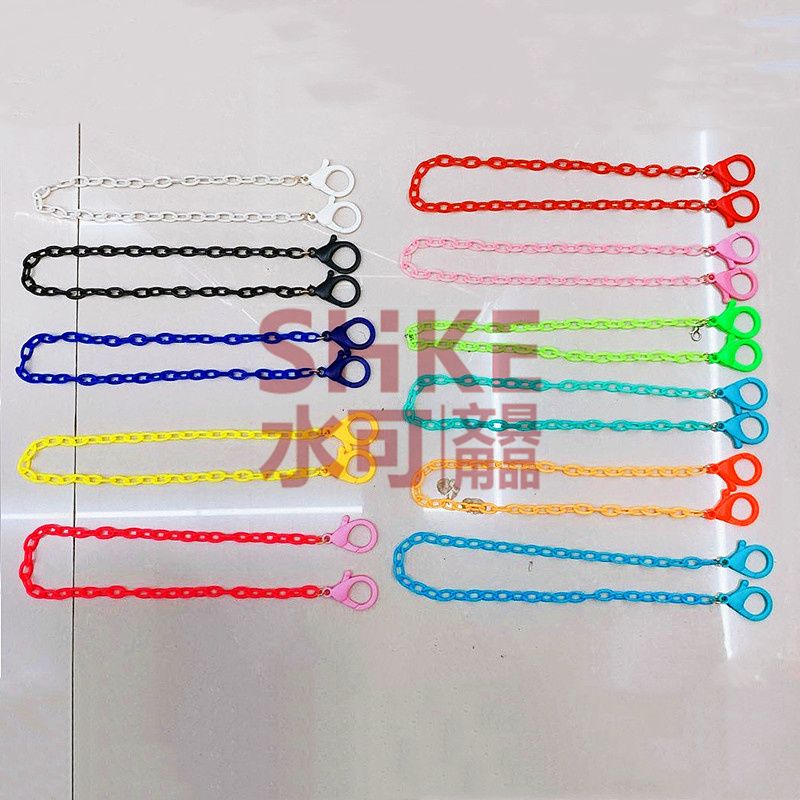 热销现货爆款亚克力口罩带挂绳，防风绳 可调节儿童防丢口罩挂带