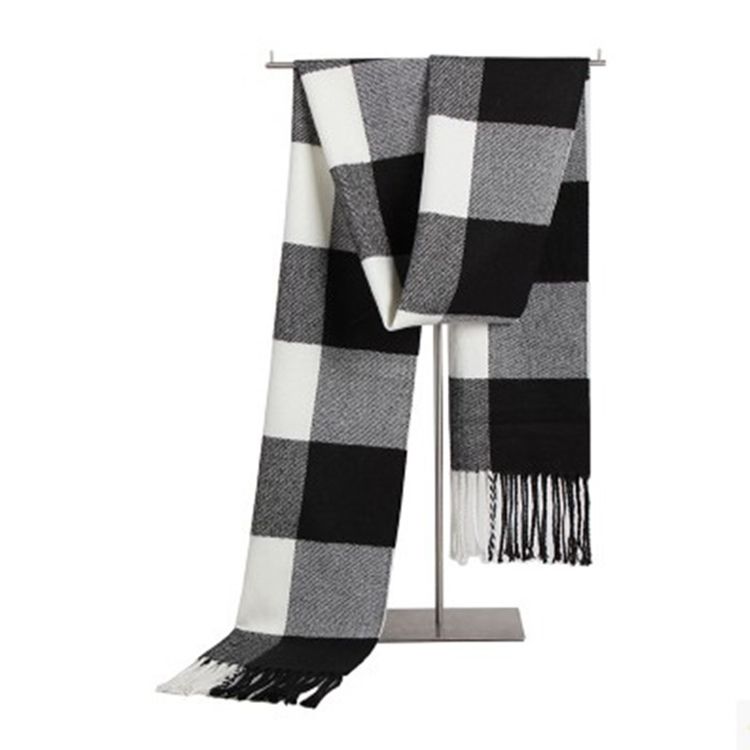 Jane Eyre silk edge new winter scarf men's scarf merchant super gift bib thick authentic English plaid warm plaid scarf thumbnail