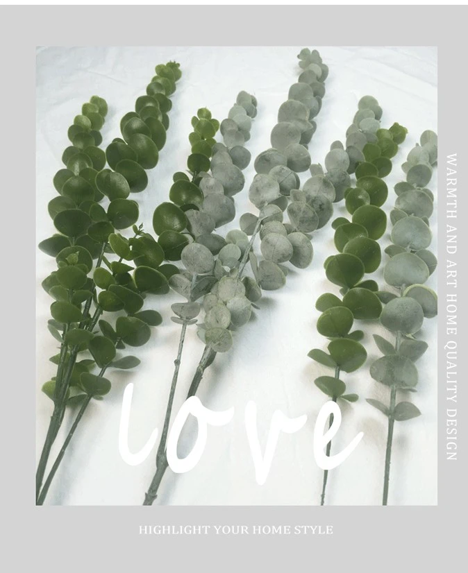 A single artificial eucalyptus leaf detail image 2