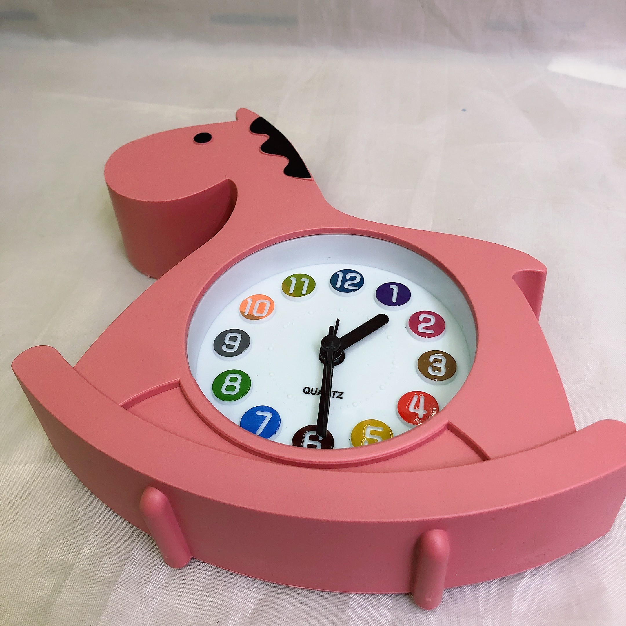 Minimalist wooden horse student minimalist style mini clock, fresh and clean alarm clock, creative home and office alarm clock detail image 7