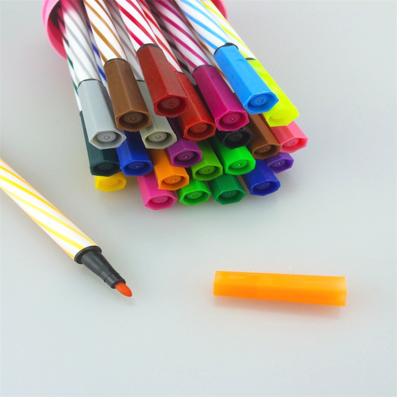 涂写顺畅随意绘画轻松水洗色彩鲜艳水彩笔可水洗清洗方便可晕染软头笔尖优质纤维笔尖详情图4