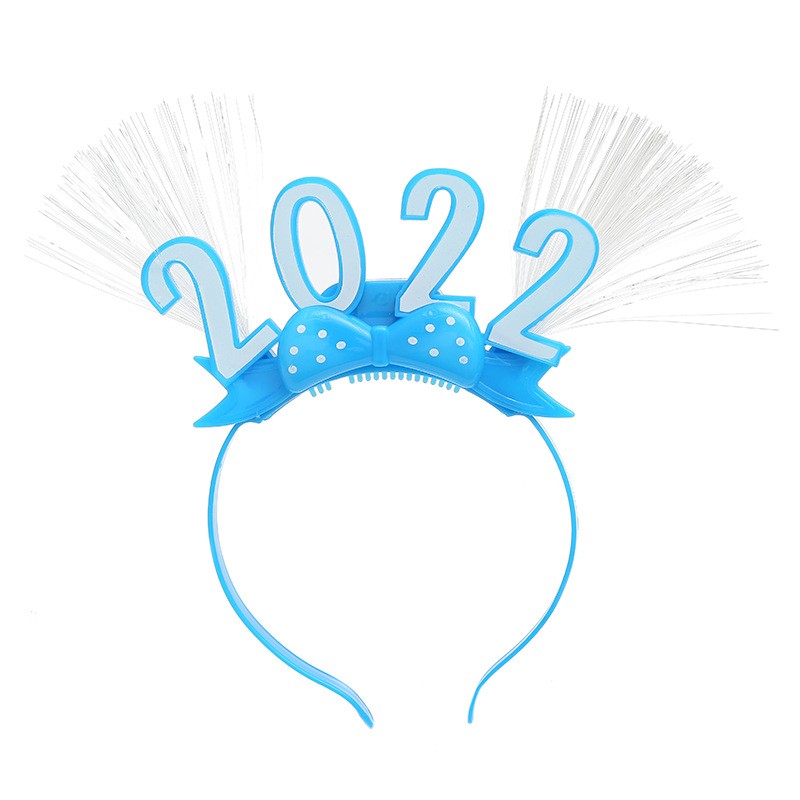 LED发光2022数字光纤头箍  闪光2022新年光纤头箍 跨年晚会用品详情图7