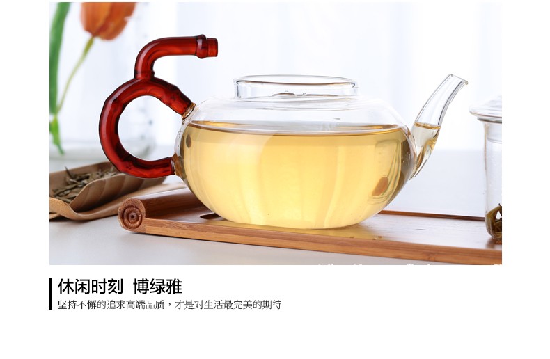 Wholesale Ruyi teapots, high borosilicate heat-resistant glass teapots, flower teapots and Gongfu tea sets detail image 19