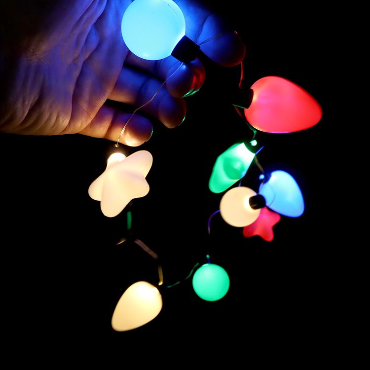 LED发光九头灯串项链 混款款式灯线闪光项链 晚会用品