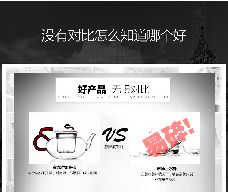 Wholesale Ruyi teapots, high borosilicate heat-resistant glass teapots, flower teapots and Gongfu tea sets detail image 20