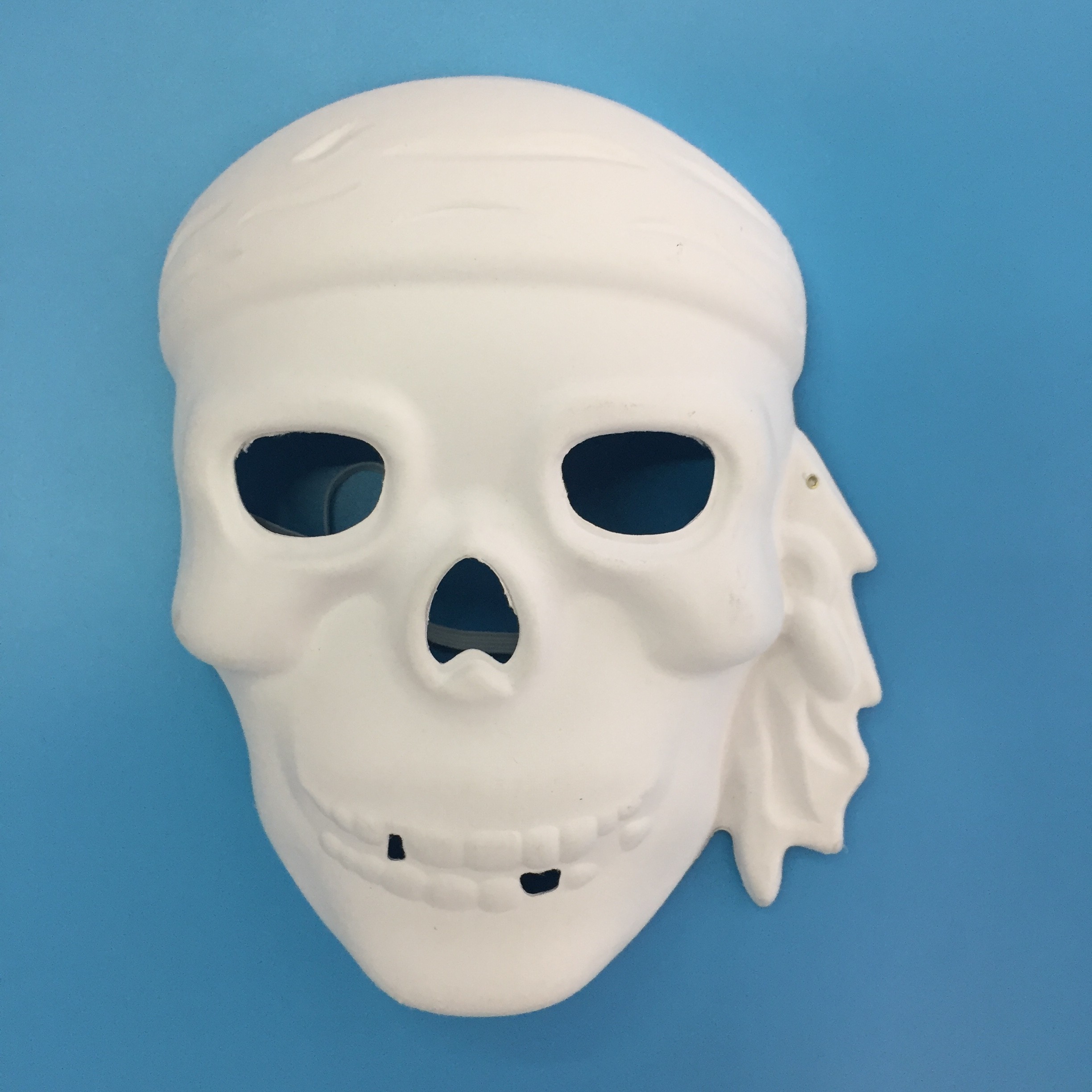一次性纸浆面具DIY创作个性手工绘画面具敢死队面具万圣节装饰绘画玩具详情图1