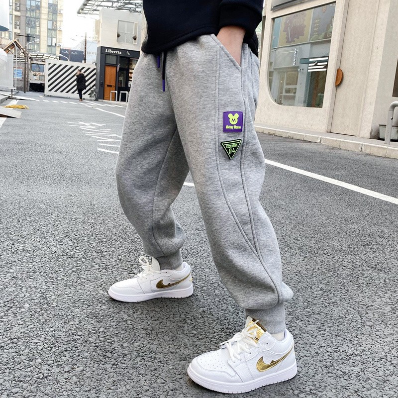 Boys' pure cotton trousers for spring and autumn, children's double-standard sportswear, casual autumn style, Zhongda Tong Boys 2021 New style detail image 3