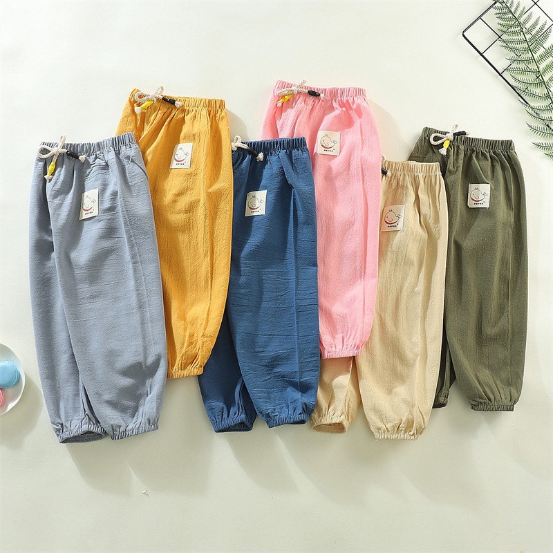 New summer children's clothing for boys, mosquito-proof pants, long pants, 1 year old, 3 years old, thin style, trendy U12759 detail image 2