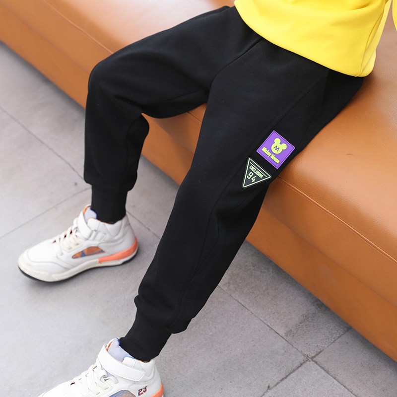 Boys' pure cotton trousers for spring and autumn, children's double-standard sportswear, casual autumn style, Zhongda Tong Boys 2021 New style detail image 2