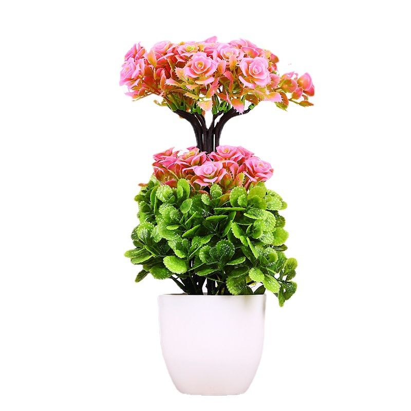 Customized color based on samples, MC-95 forest-themed combination home interior decoration artificial flower clusters Application Scenario