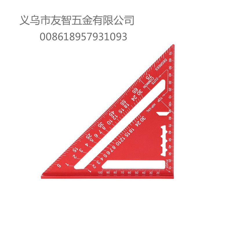 Woodworking triangle ruler 铝合金木工三角尺 7" set square Application Scenario