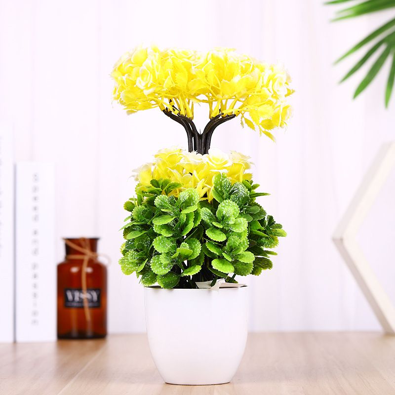 Customized color based on samples, MC-95 forest-themed combination home interior decoration artificial flower clusters details Picture
