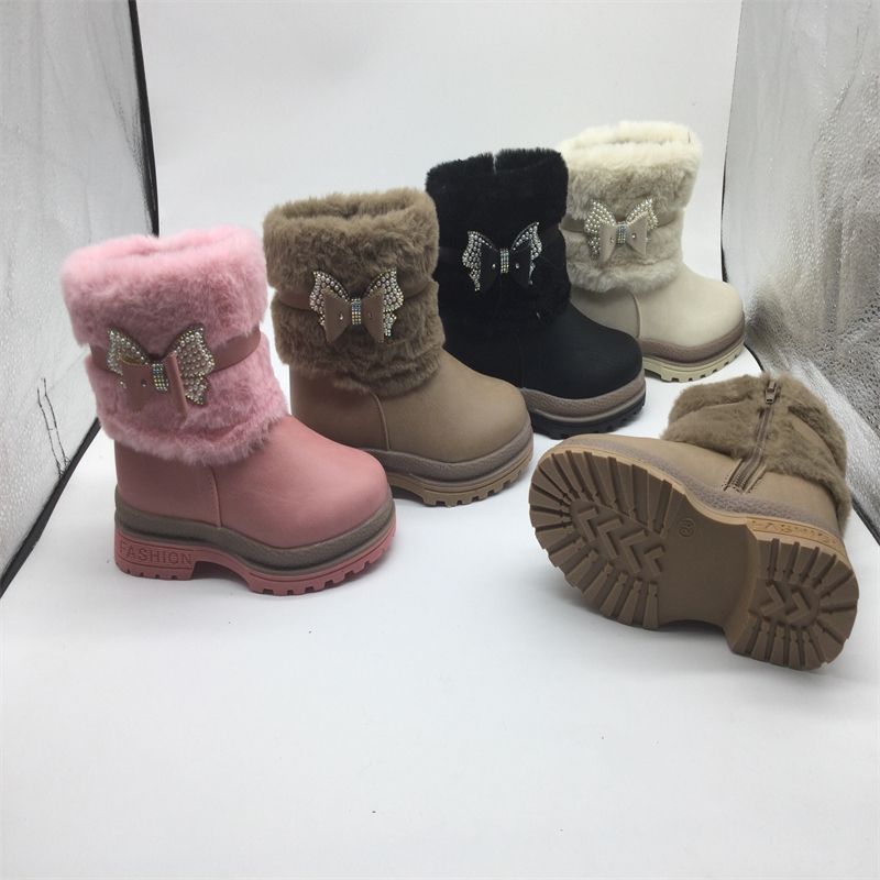 时尚潮流童鞋中大童雪地靴女童靴最新新款设计儿童洋气保暖冬鞋a10