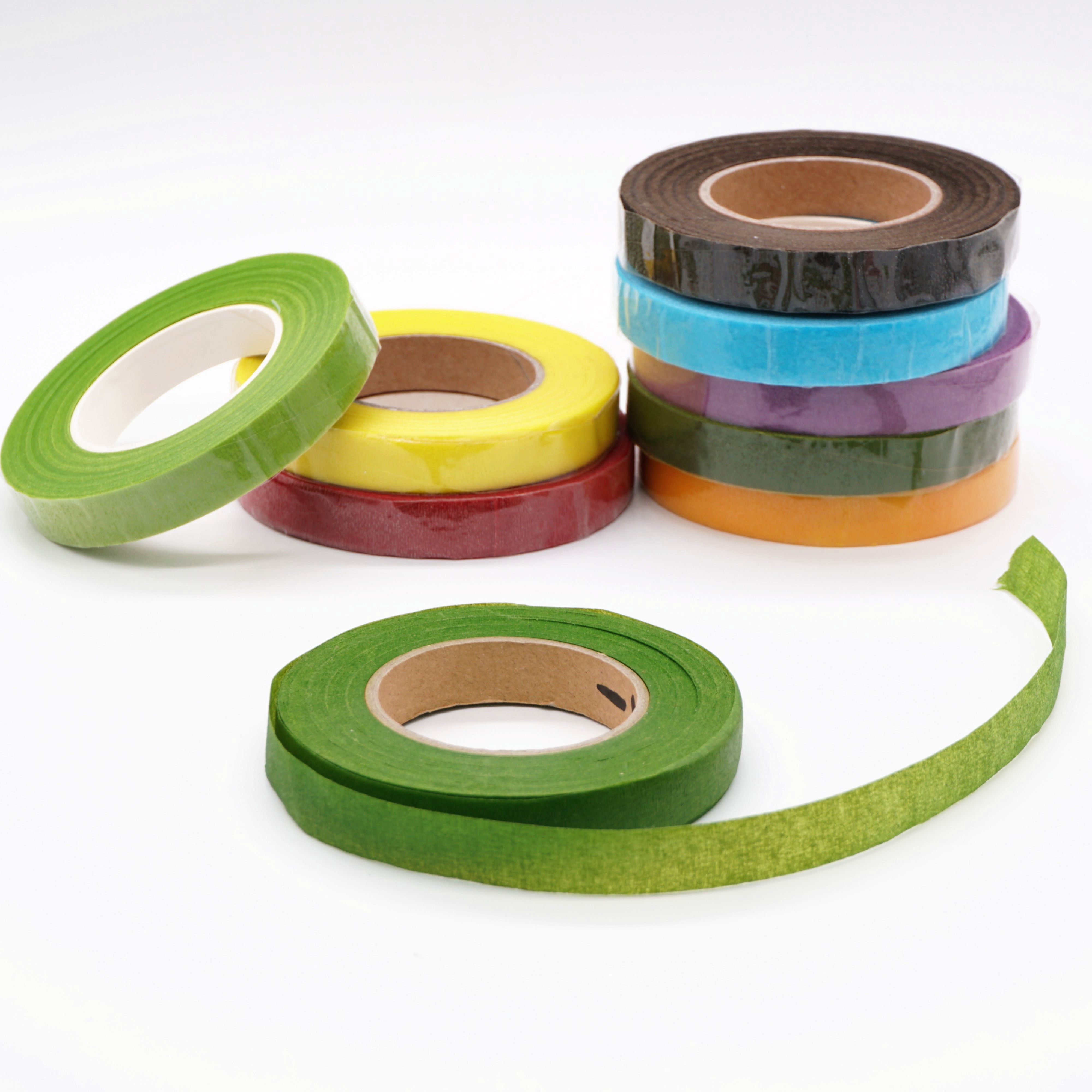 Floral art tape, DIY materials for bouquets, garden floral art paper, rose silk mesh flower materials, green Specification image