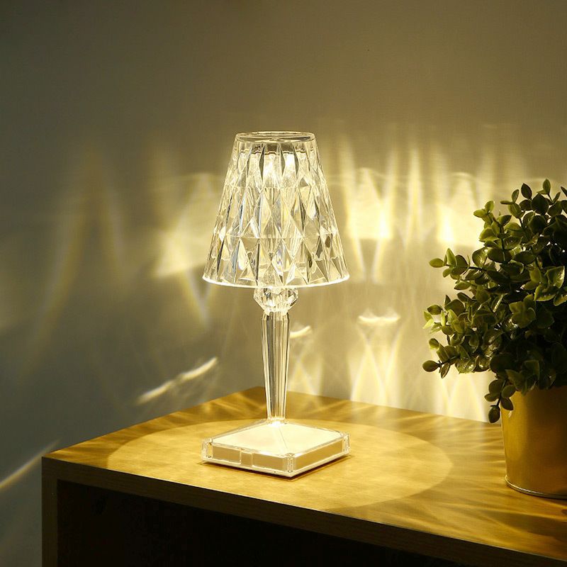 Diamond Crystal lamp LED Small night light Creative Acrylic wireless USB charging night light Bedside touch atmosphere light