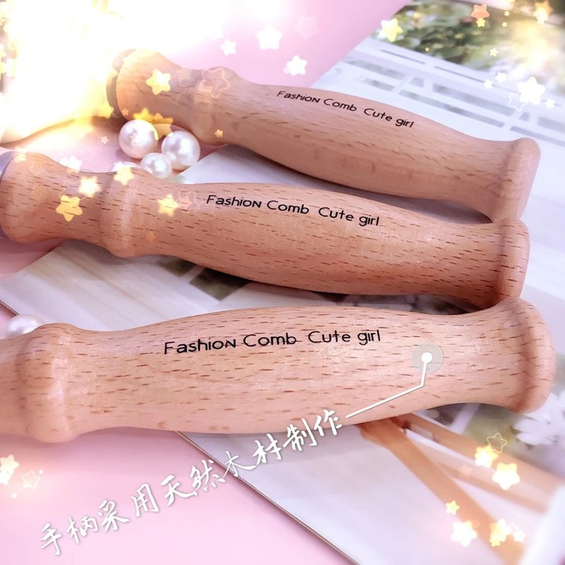 花开木木按摩气囊梳北欧色木柄美发梳 厂家直销批发详情3