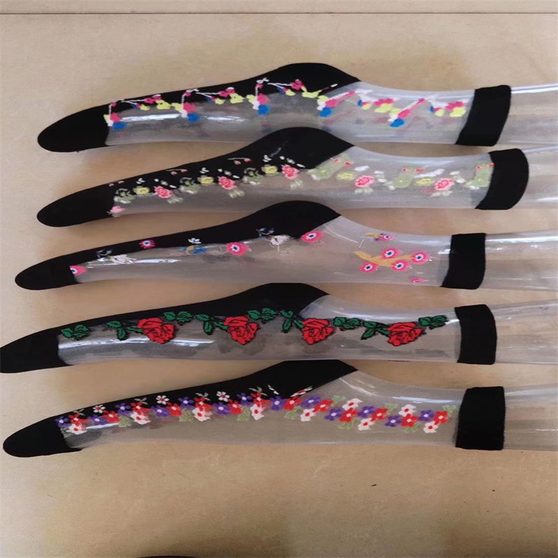 厂家批发女式水晶袜夏季水晶袜女士短丝袜对对袜子批发糖果袜16