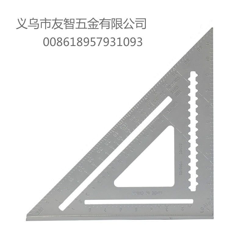 Woodworking triangle ruler 7"木工 铸铝三角尺 set square details Picture