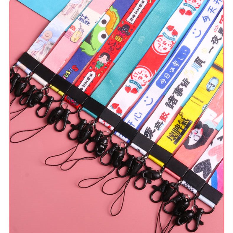 定制卡通可爱女款挂脖手机挂绳子男钥匙手腕吊饰链定制应援物图案logo挂绳产品图