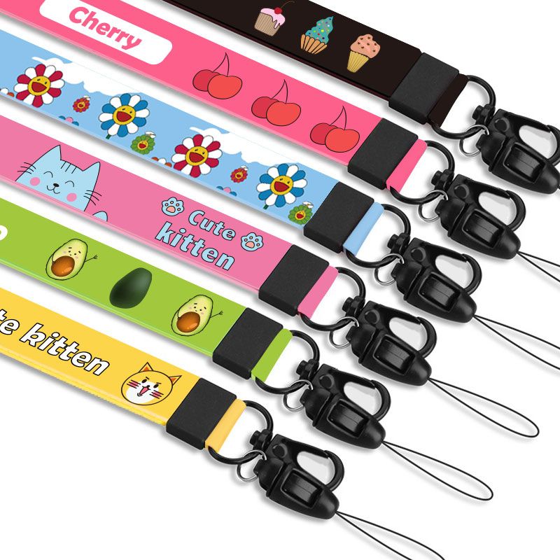 定制卡通可爱女款挂脖手机挂绳子男钥匙手腕吊饰链定制应援物图案logo挂绳