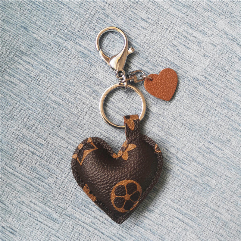 Leather heart keychain 3 piece set series 5
