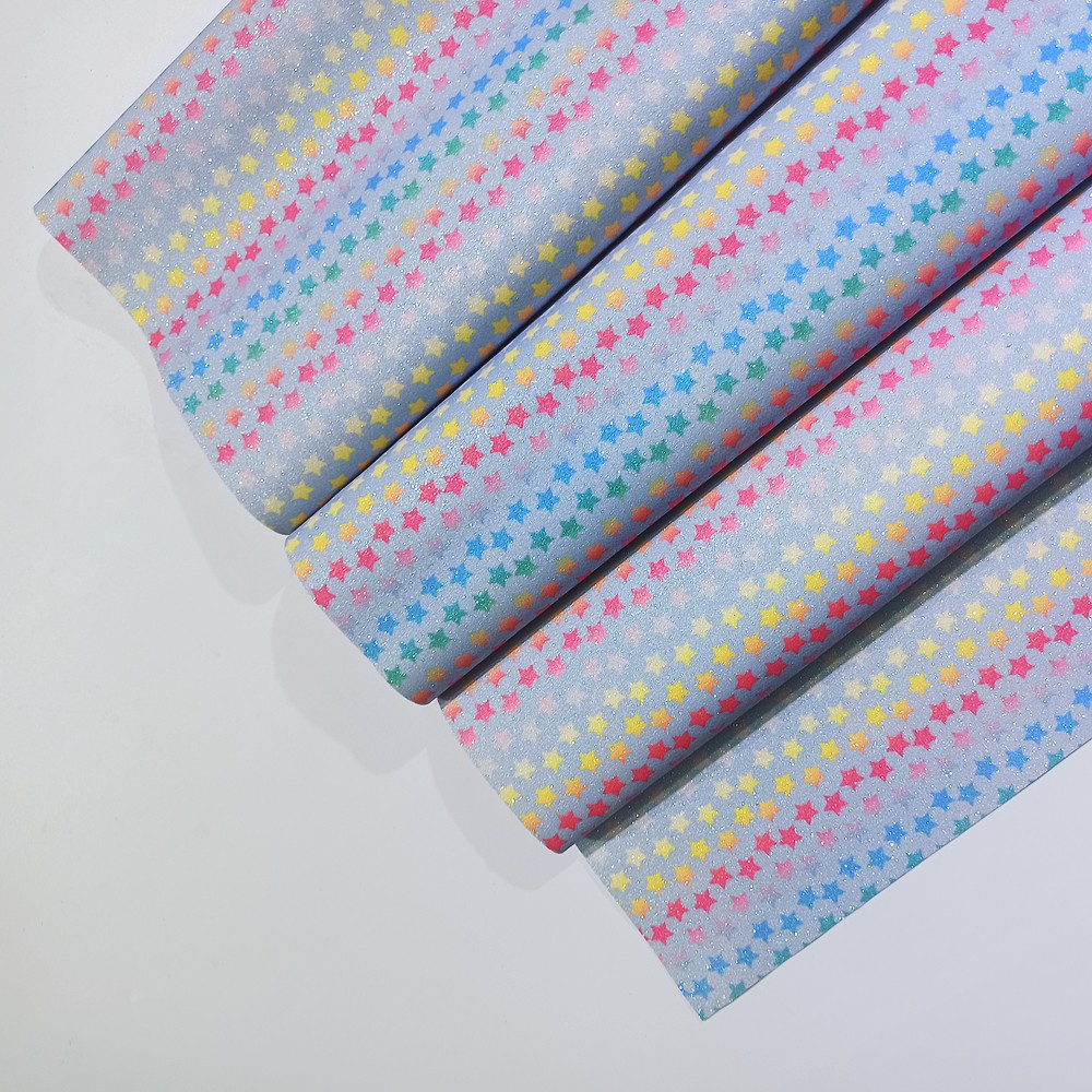 New seven-color rainbow gradient glitter fabric for luggage, shoes, DIY stage decoration, and Grit leather fabric detail image 5