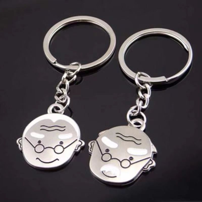 Cute alloy couple keychain three-piece set series mixed 1