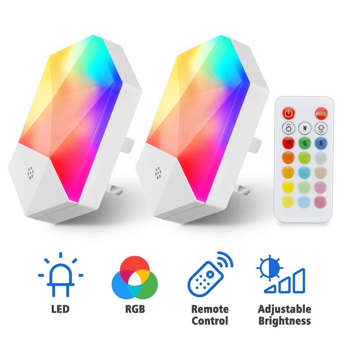 New smart dimmable 16 color remote control night light RGB atmosphere light bedroom corridor baby room lamps