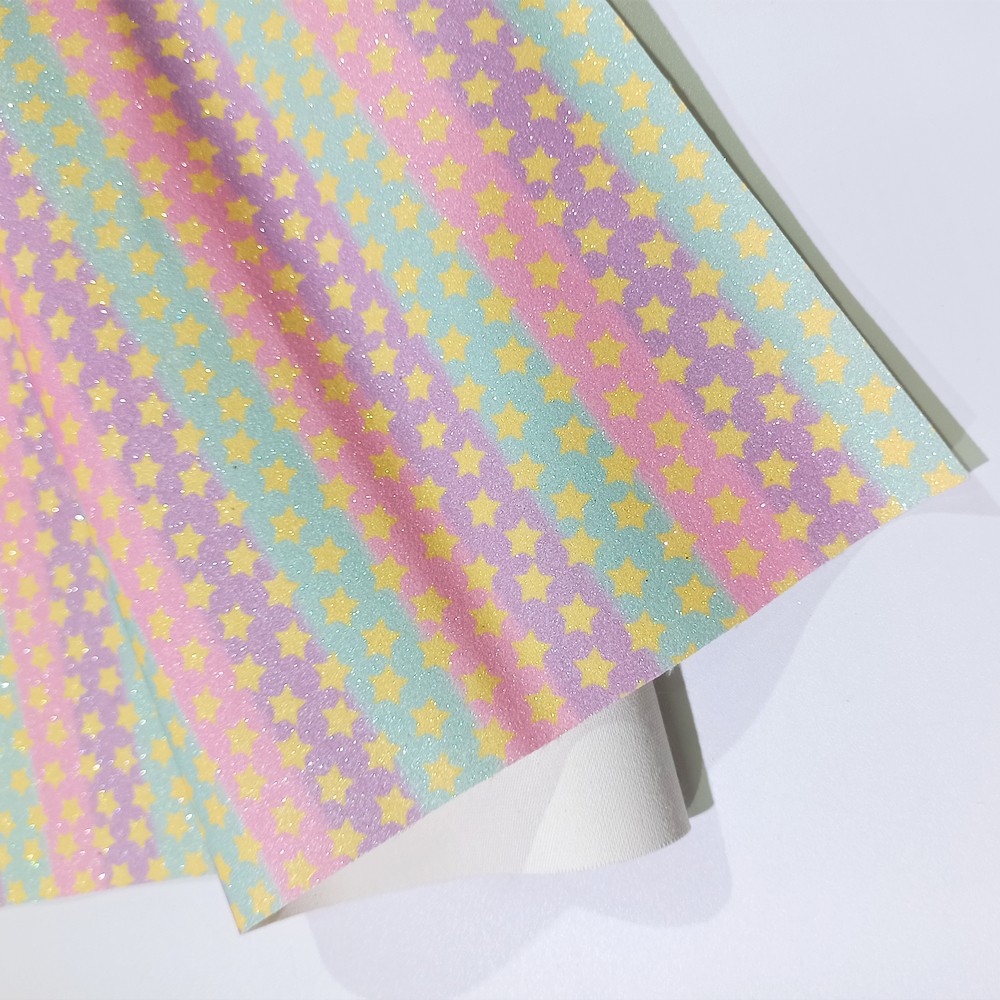 The manufacturer is selling the raw material PU Glitter special leather for soft package sliding doors detail image 5