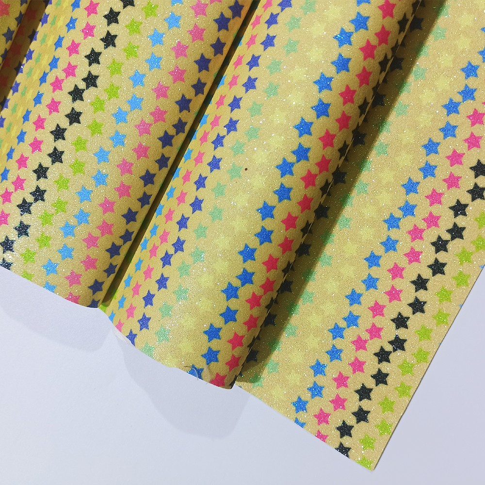 New seven-color rainbow gradient glitter fabric for luggage, shoes, DIY stage decoration, and Grit leather fabric detail image 4