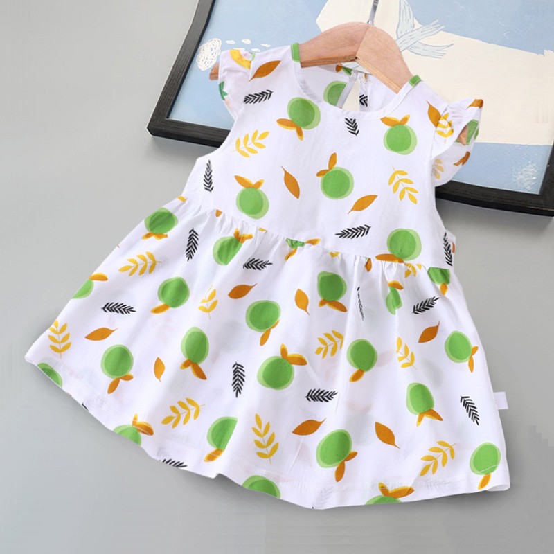 Baby summer cotton silk little dress, baby vest dress, artificial cotton dress, 0-1-2 years old, 3 princess dress, fashionable girl detail image 4
