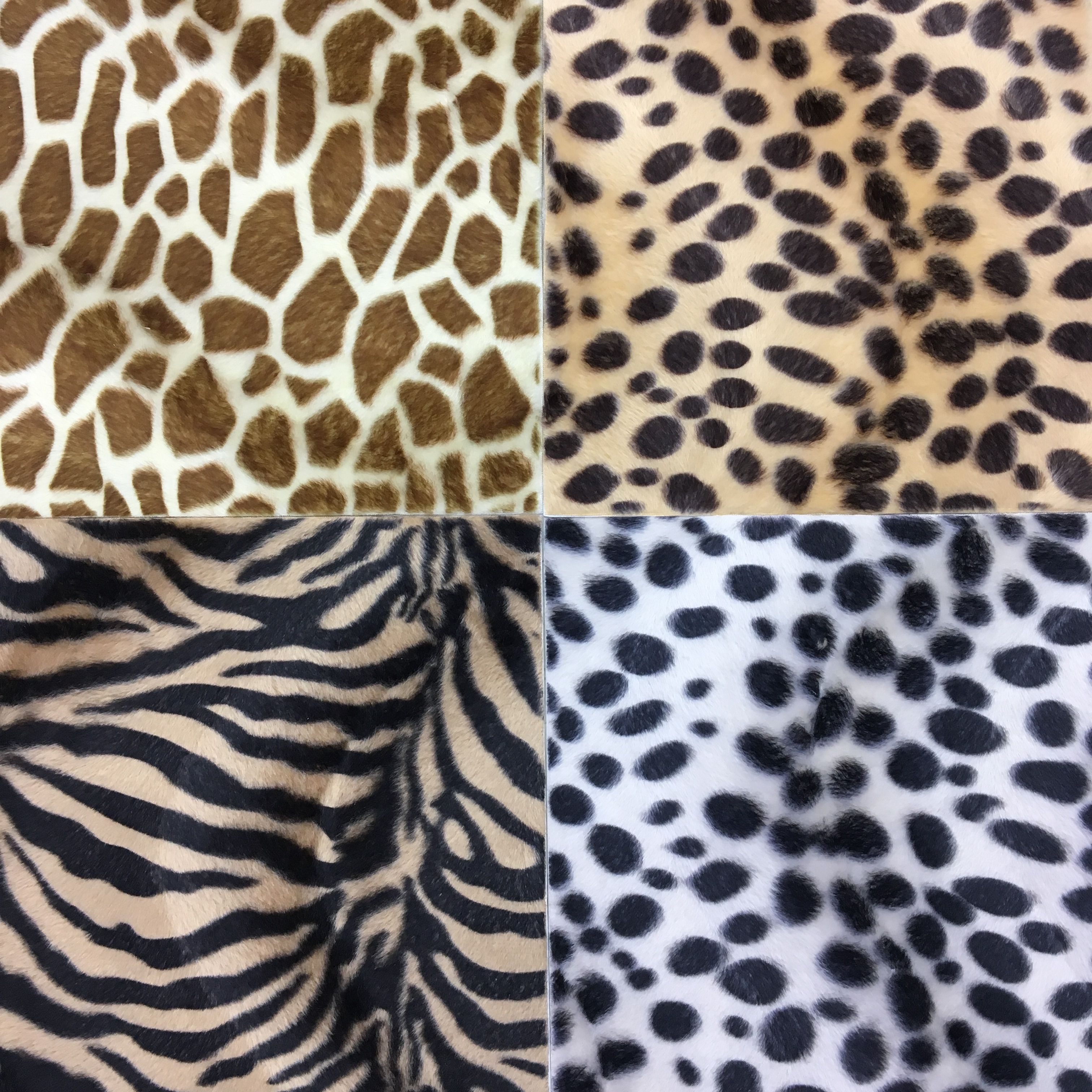 厂家直销 豹纹绒布贴 短毛绒贴纸 DIY手工装饰玩具贴纸
