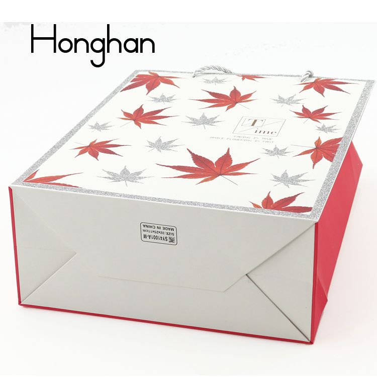 新款树叶 礼品袋  购物袋 纸袋  